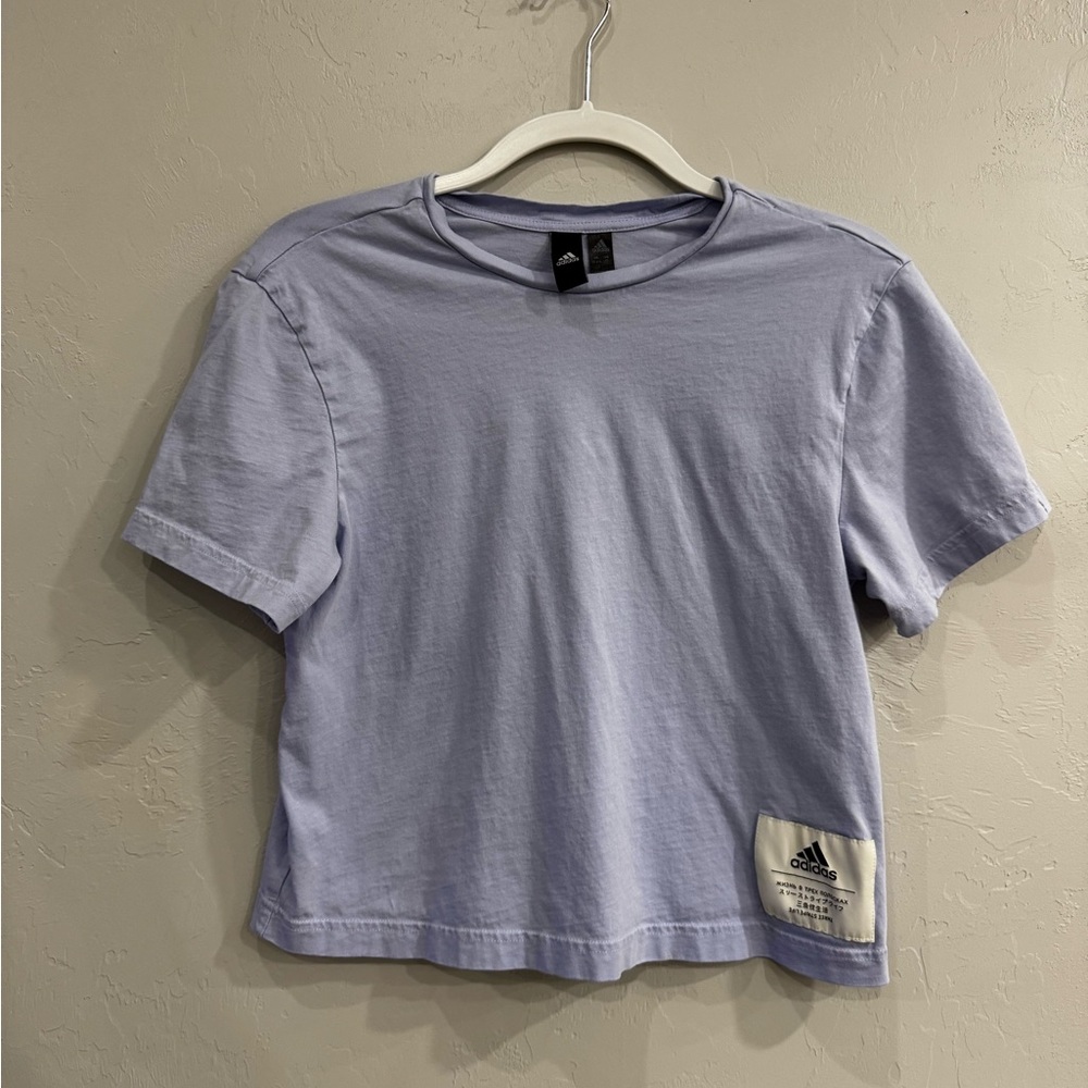 Adidas Lavender Tee with Logo Patch